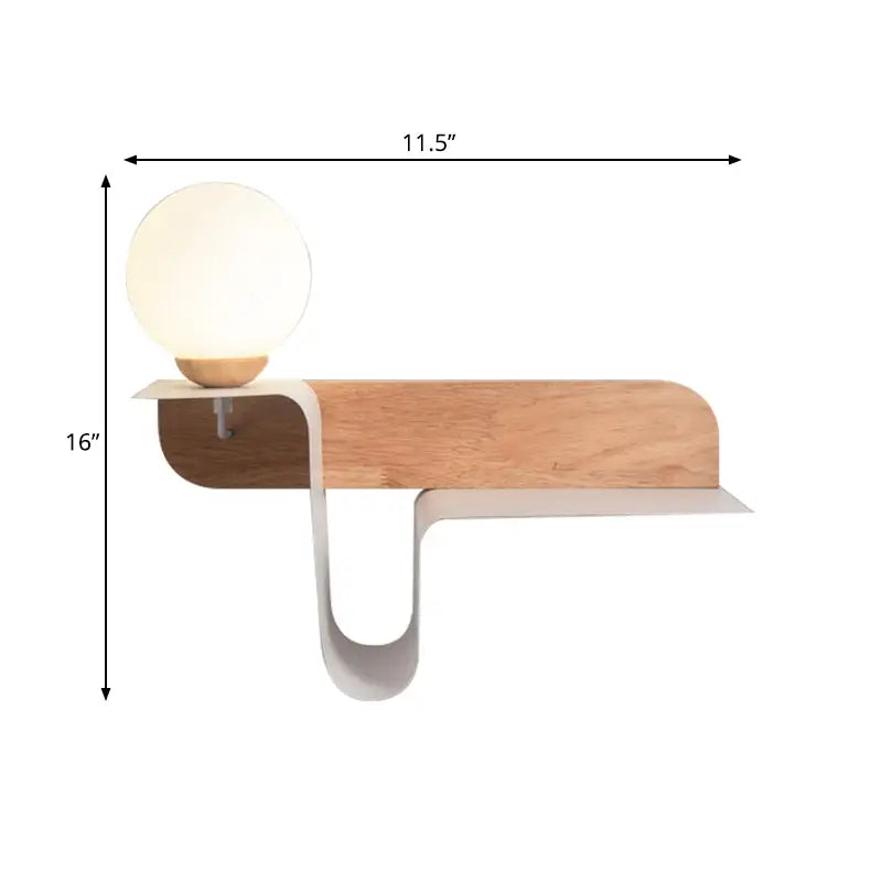 White Frosted Wall Lamp