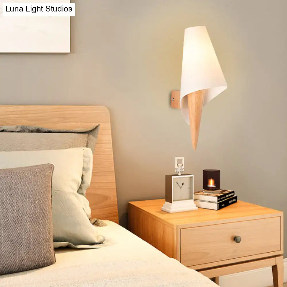 White Glass Wall Light