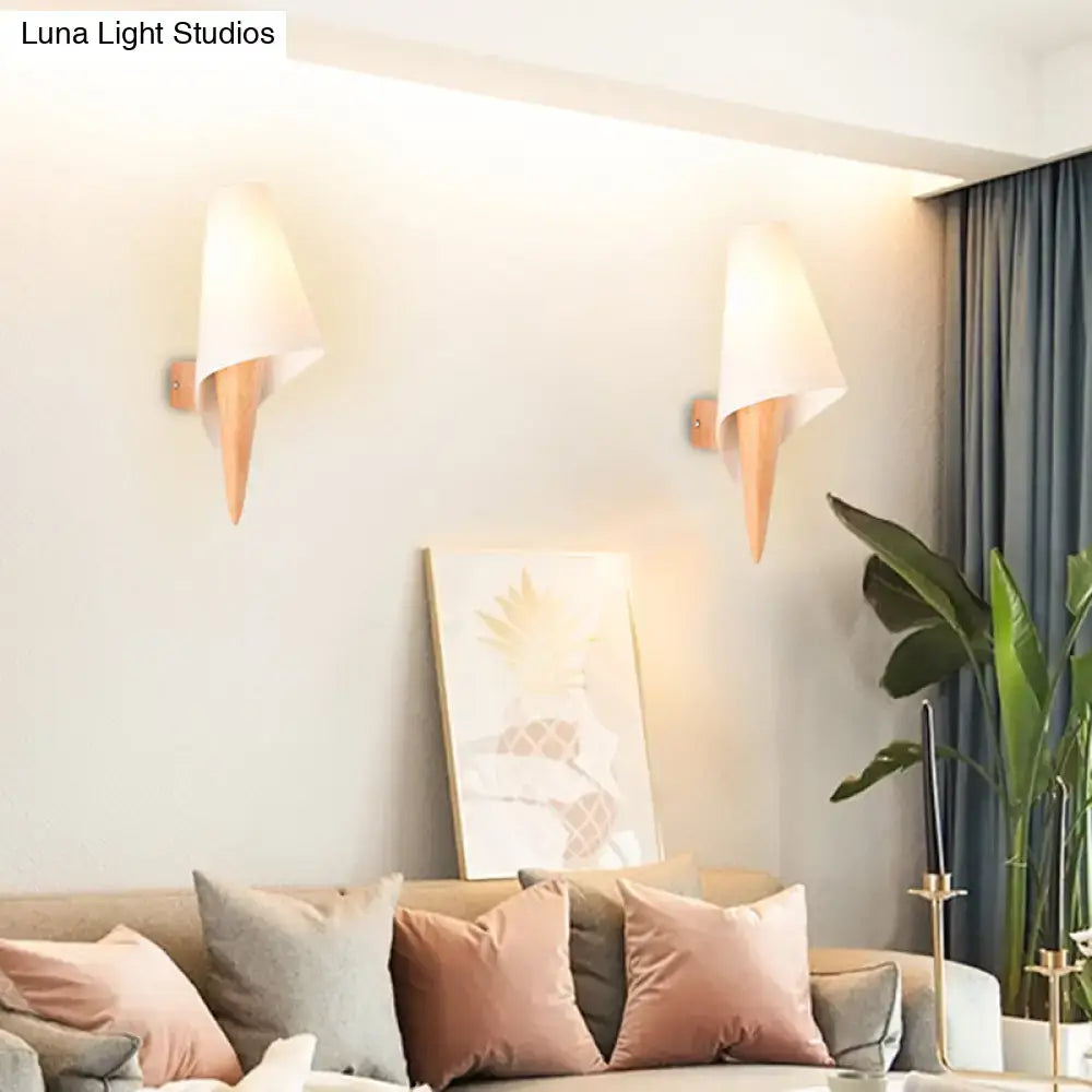 White Glass Wall Light