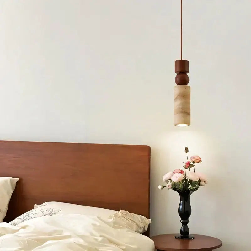 Yellow Travertine Pendant Light Small or Big Size