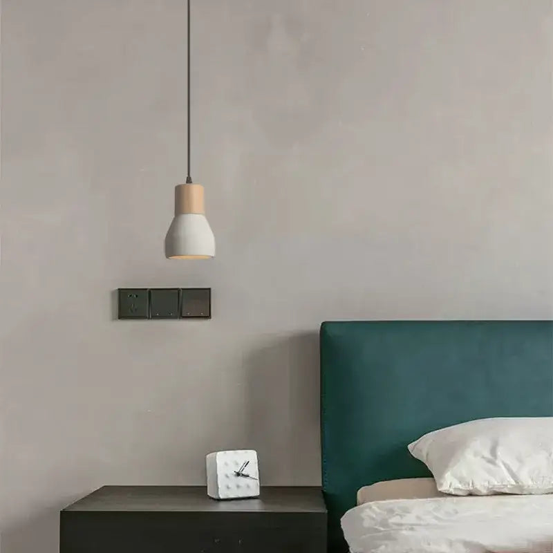 White Ceramic Pendant Lamp Minimalist 3000K