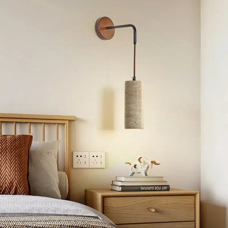 Yellow Travertine Wall Sconce