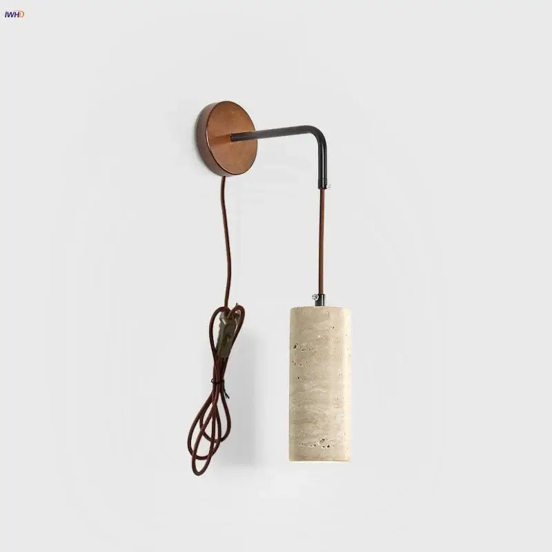 Yellow Travertine Wall Sconce