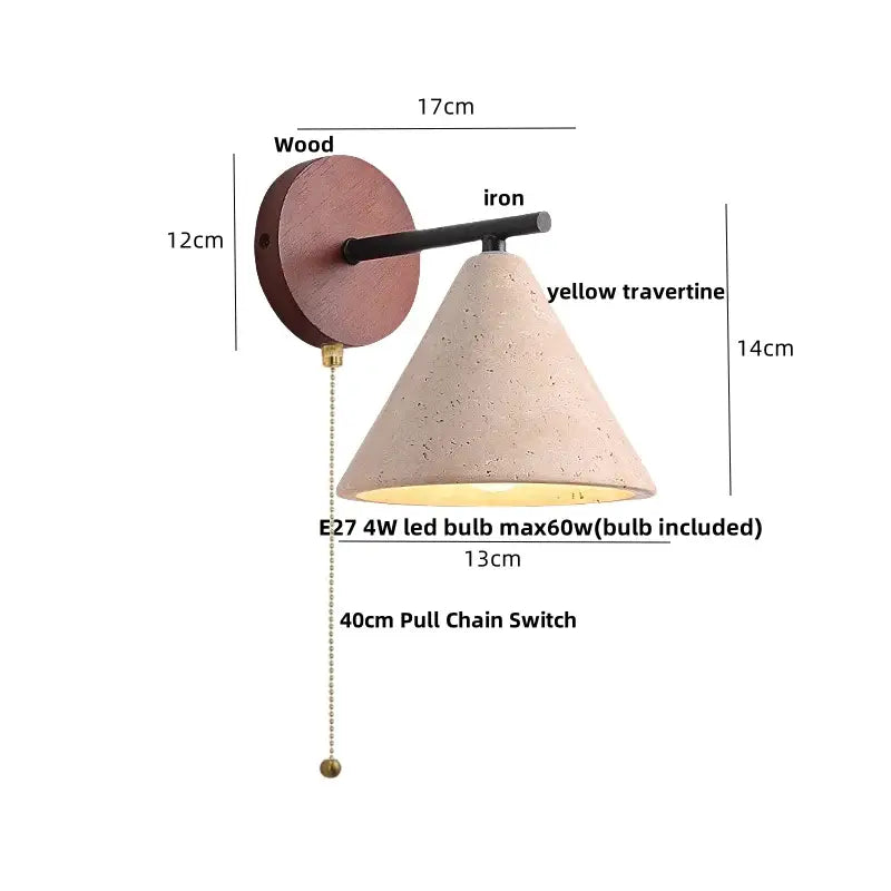 Travertine Wall Light Switch