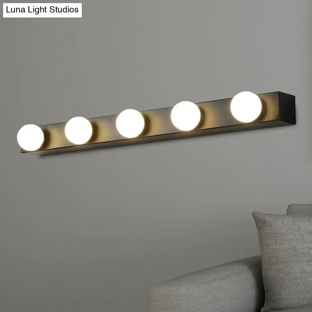 White Open Bulb Vanity Light 4-6 Light Design