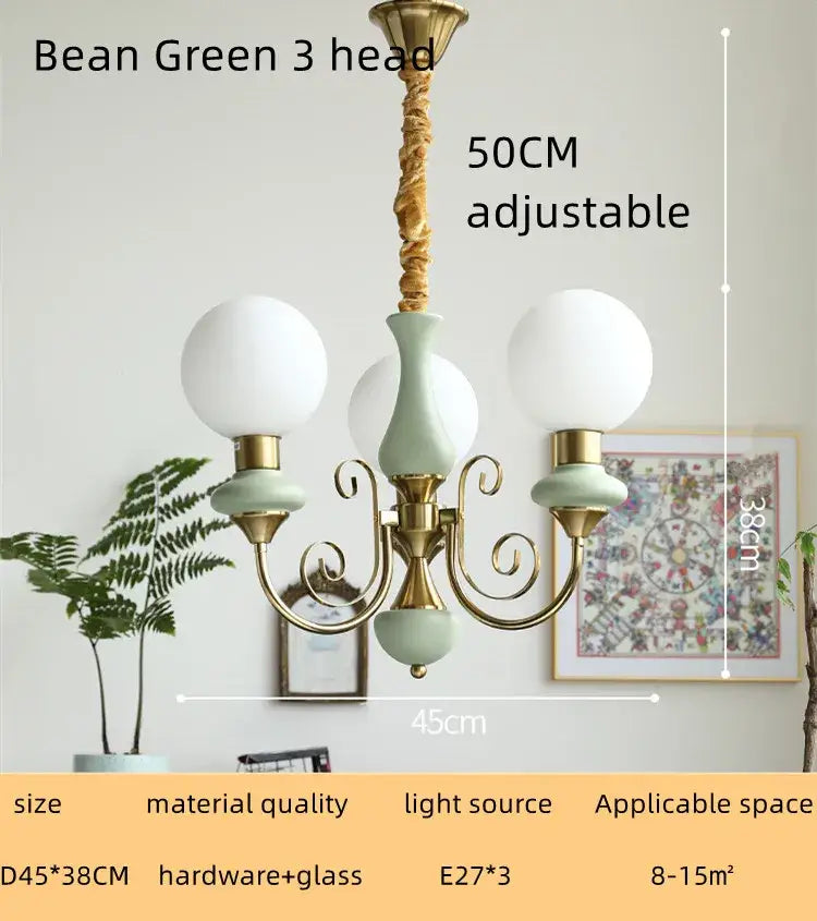 Mint Gold LED Chandelier