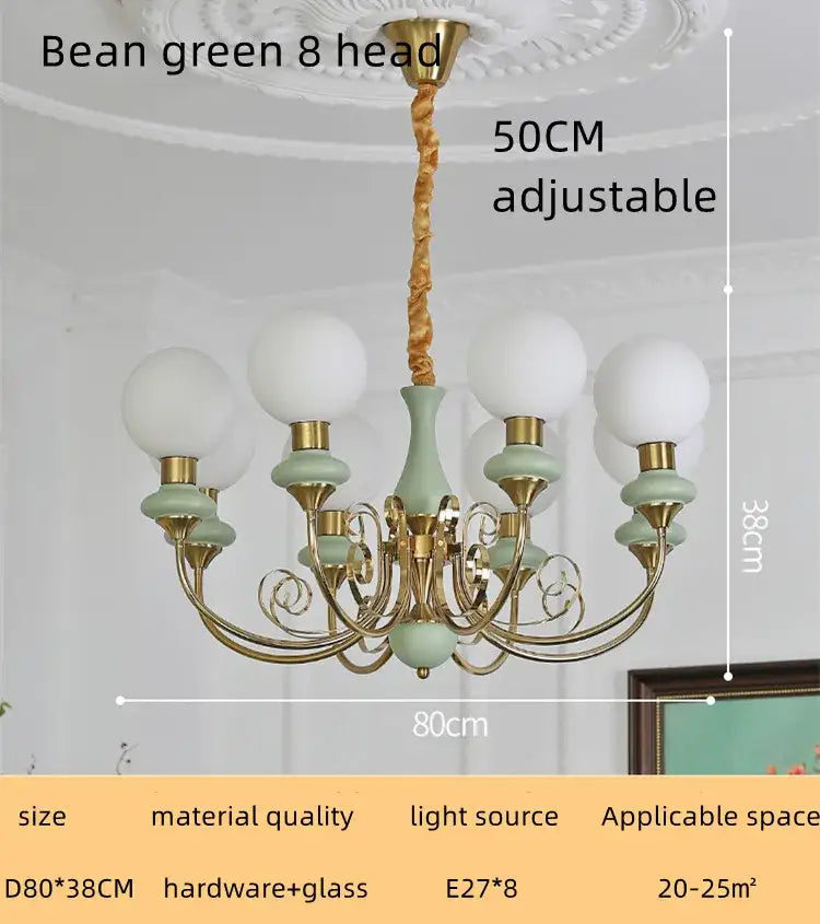 Mint Gold LED Chandelier