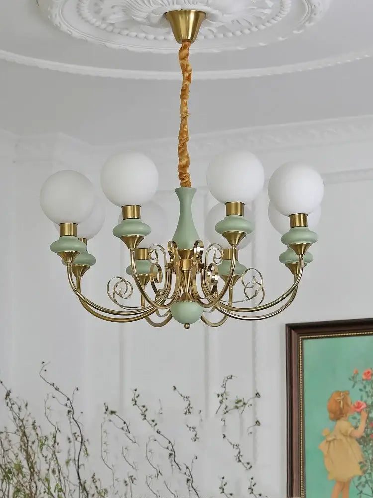 Mint Gold LED Chandelier