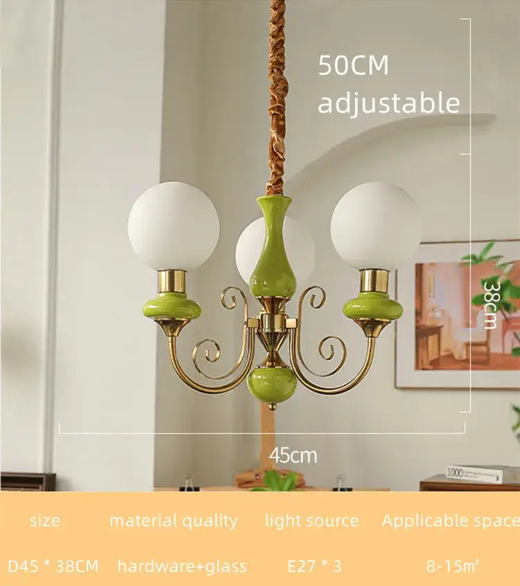 Mint Gold LED Chandelier