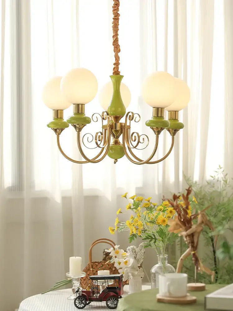 Mint Gold LED Chandelier
