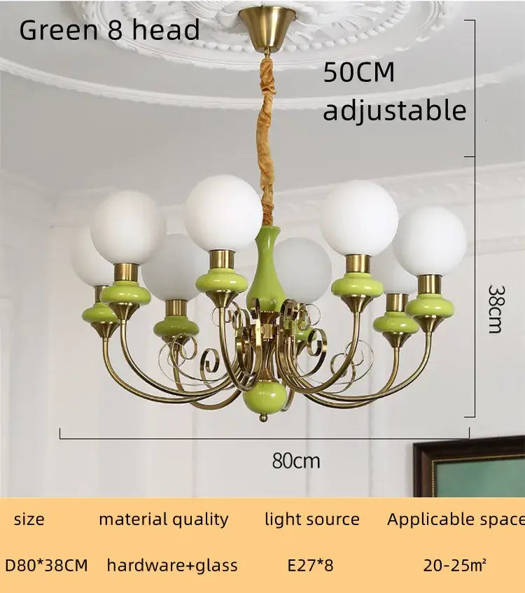 Mint Gold LED Chandelier