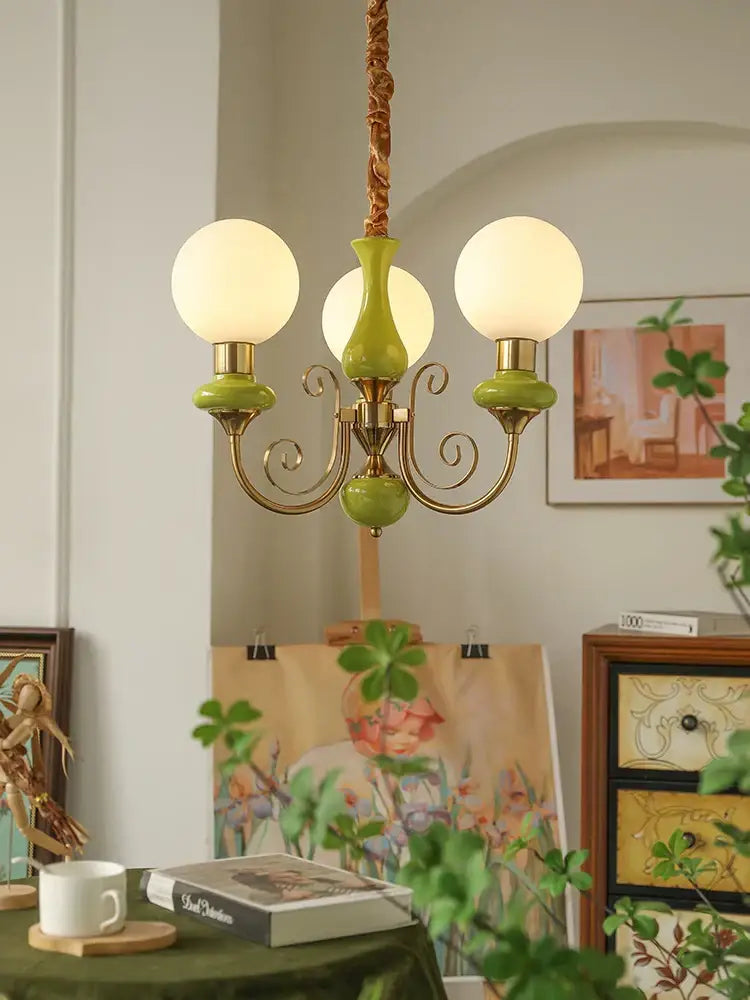 Mint Gold LED Chandelier