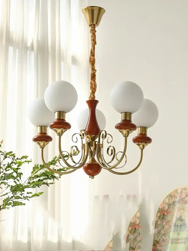 Mint Gold LED Chandelier