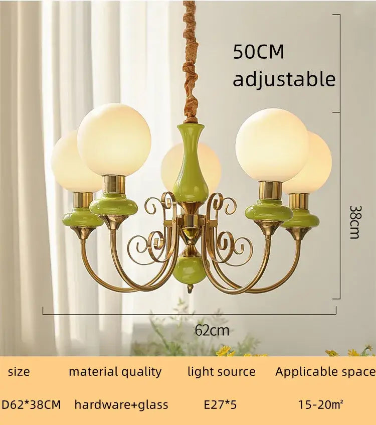 Mint Gold LED Chandelier