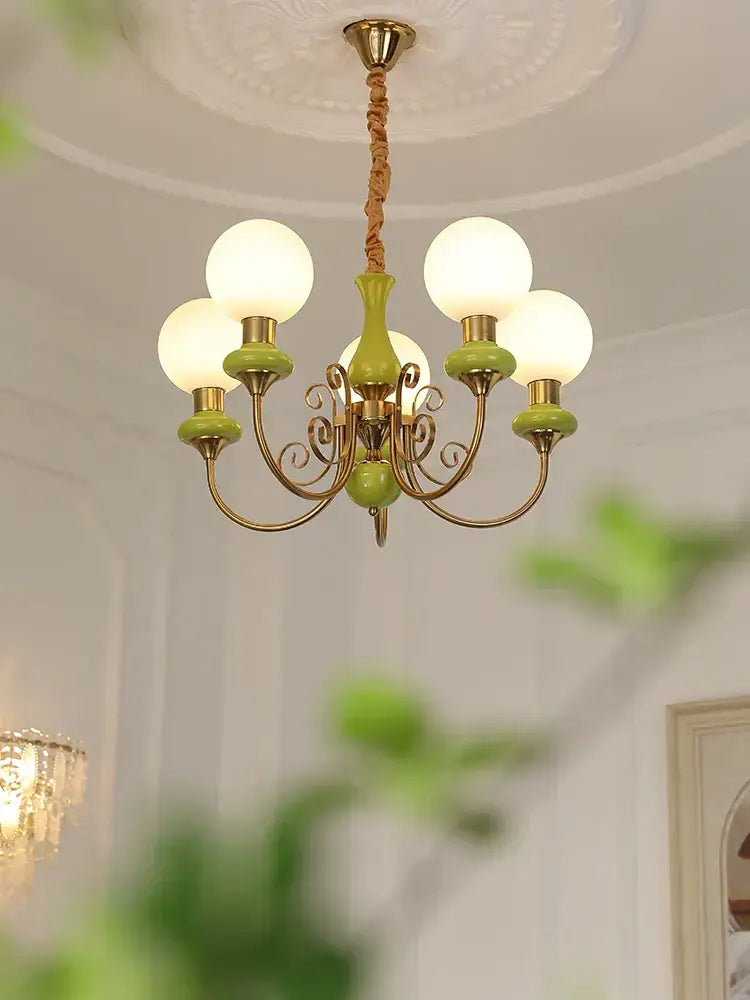 Mint Gold LED Chandelier