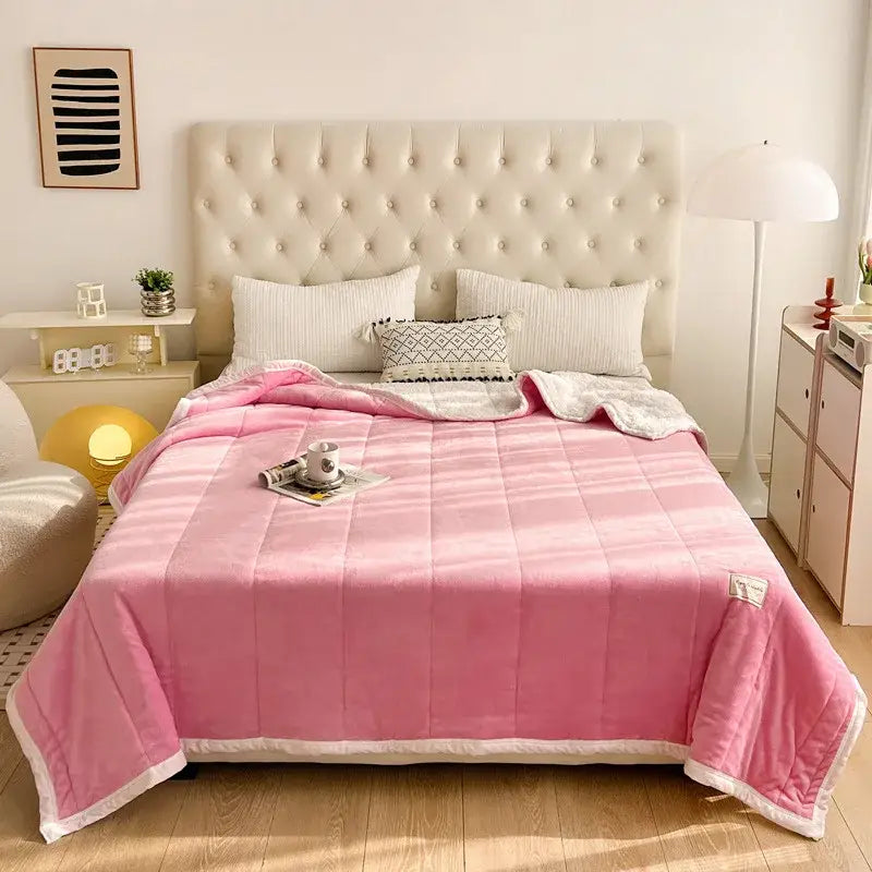 Mint Lamb's Wool Blanket