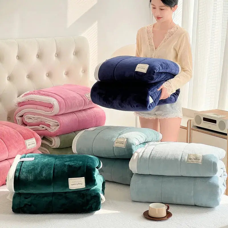 Mint Lamb's Wool Blanket