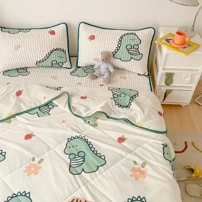 Mint Dinosaur Bedding Set