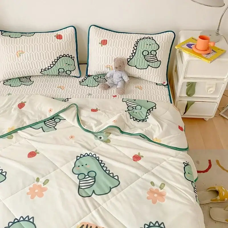 Mint Dinosaur Bedding Set