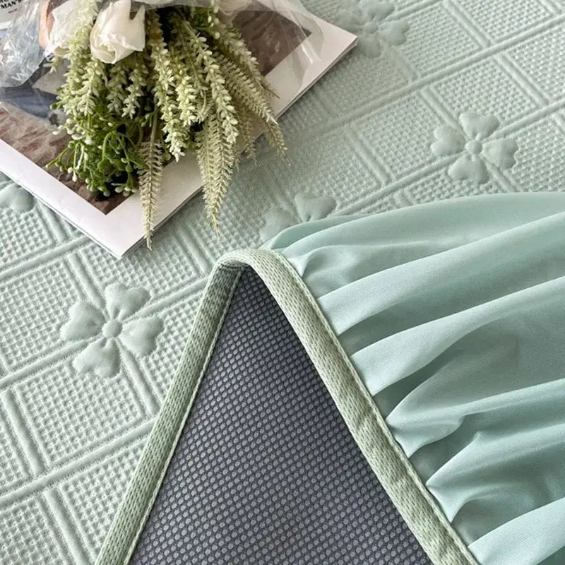 Mint Quilted Bed Skirt