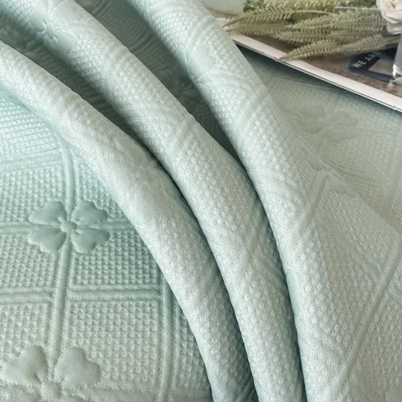 Mint Quilted Bed Skirt