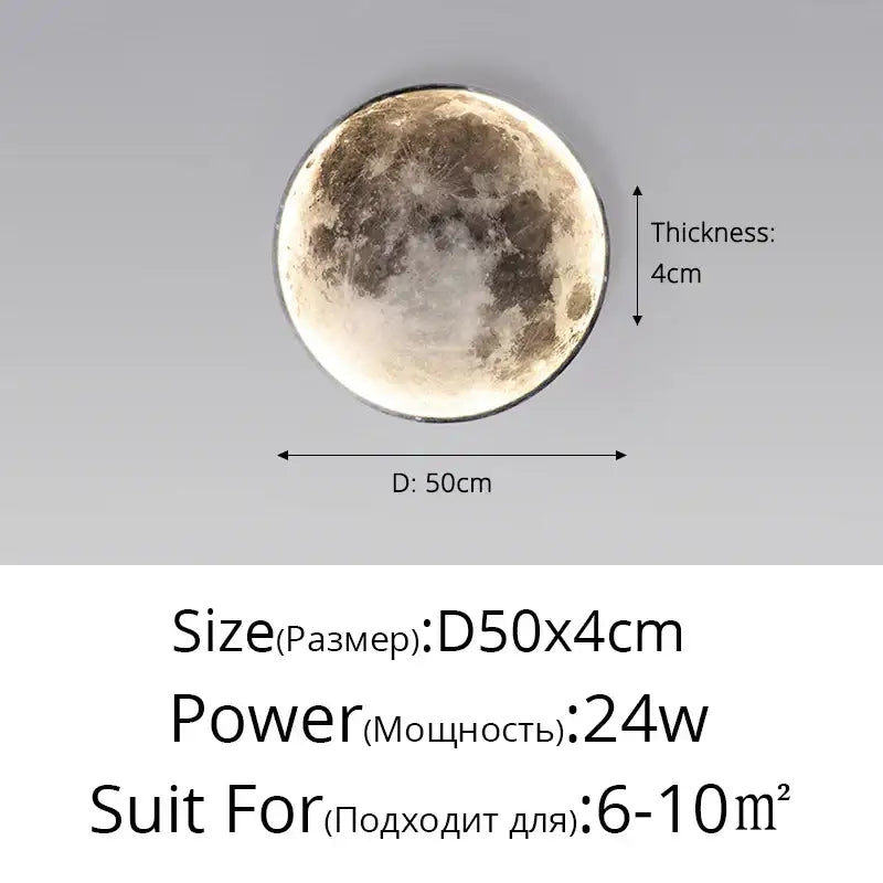 Moon Earth LED Wall Light
