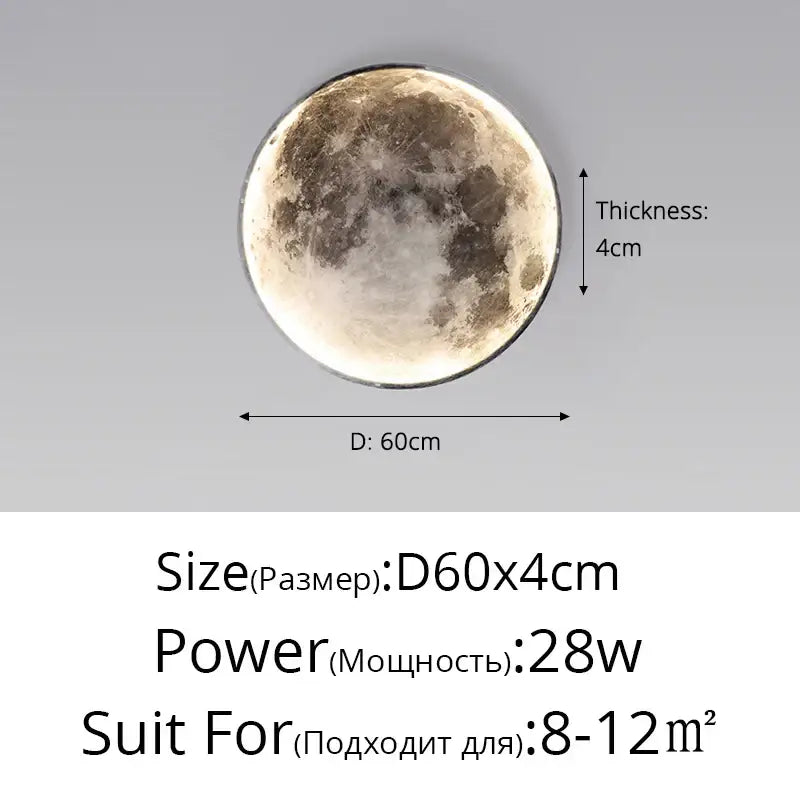 Moon Earth LED Wall Light