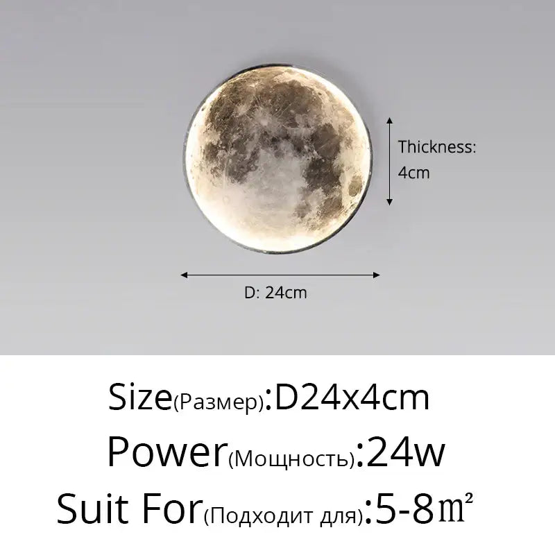 Moon Earth LED Wall Light