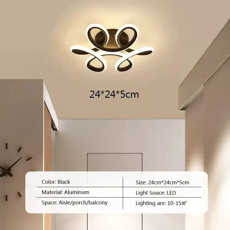 Black Abstract Ceiling Light