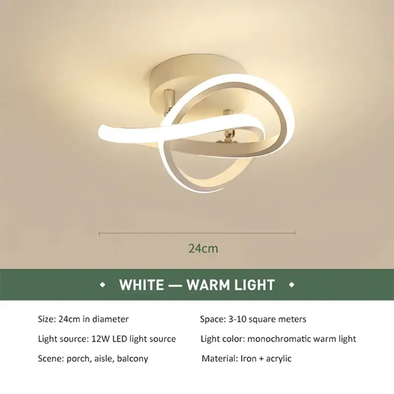Black Abstract Ceiling Light