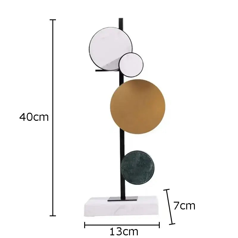 Marble Brass Desk Sculpture