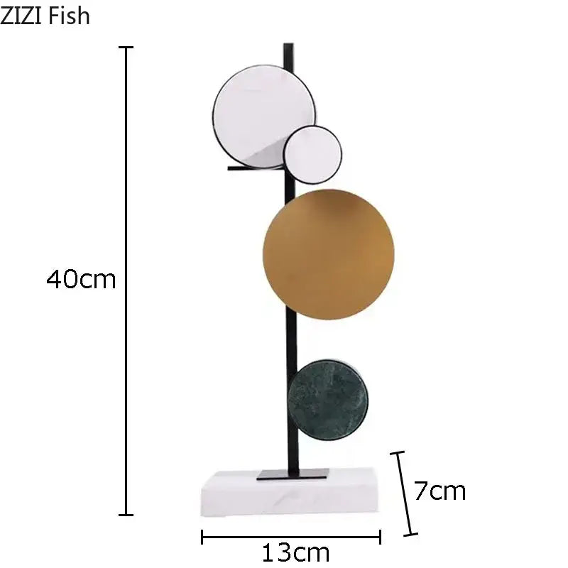 Marble Brass Desk Sculpture