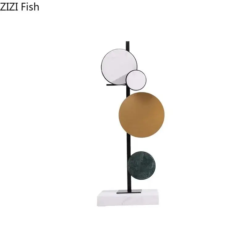 Marble Brass Desk Sculpture