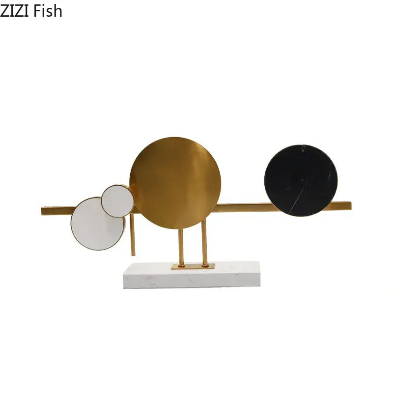 Marble Brass Desk Sculpture