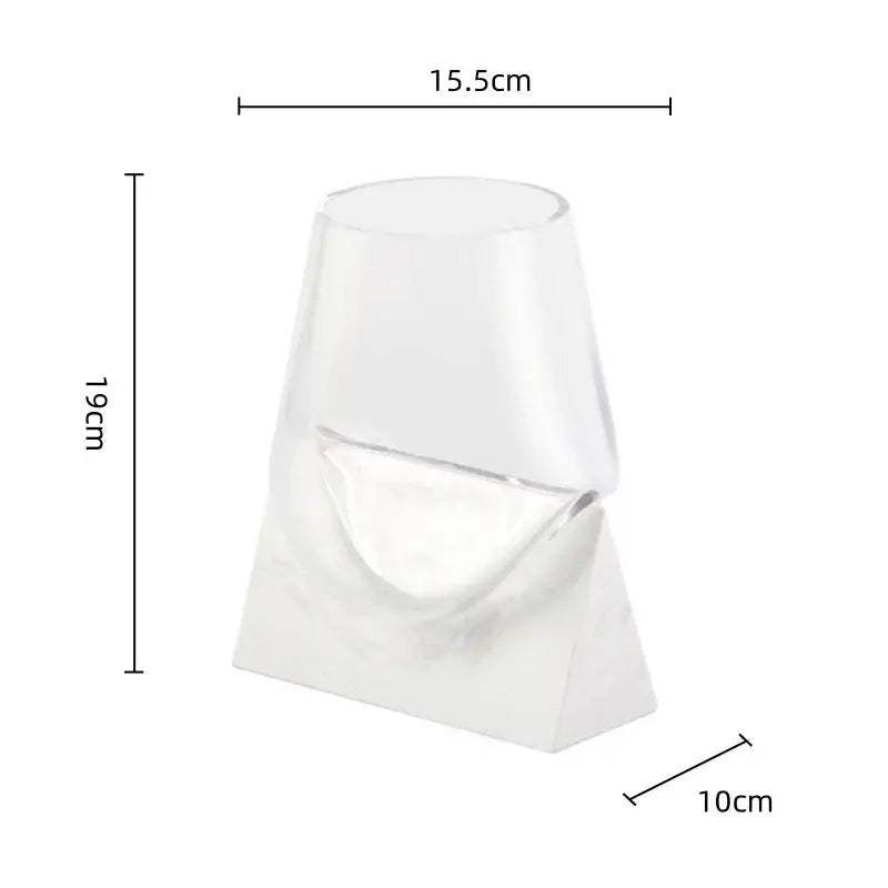 Glass Marble Base Vase