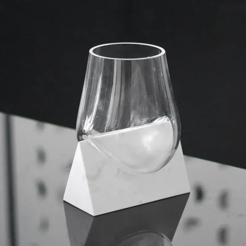 Glass Marble Base Vase