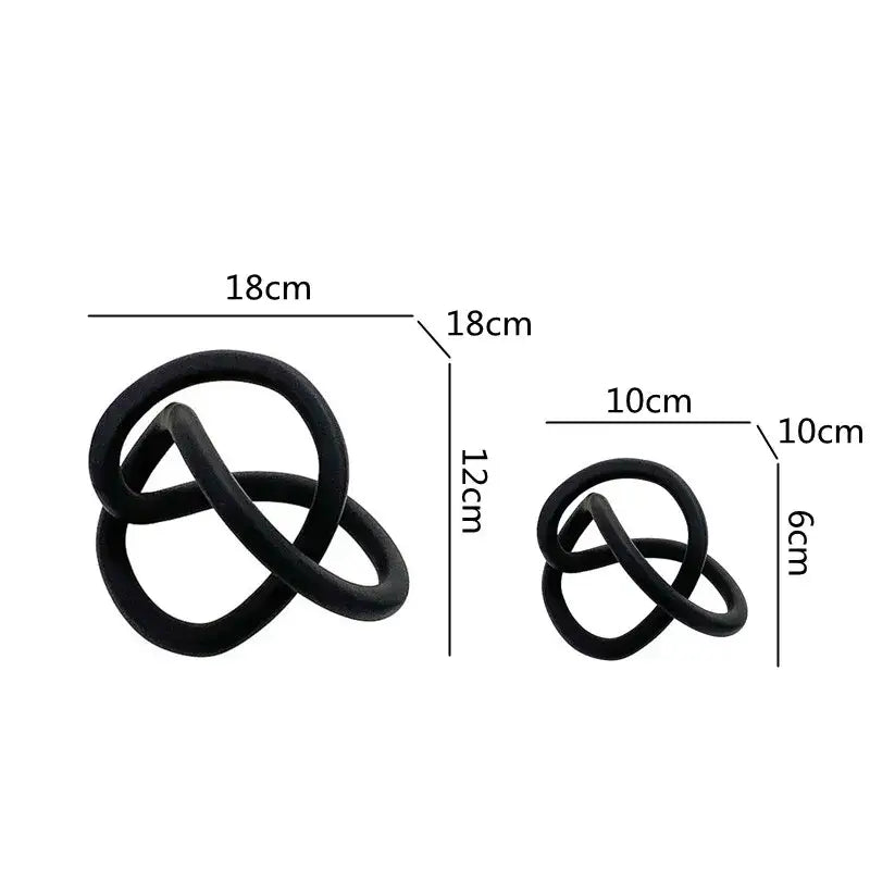 Gold Ring Knot Sculpture