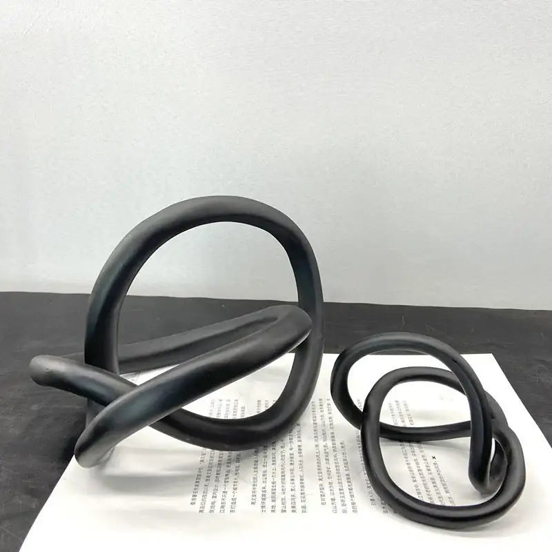 Gold Ring Knot Sculpture