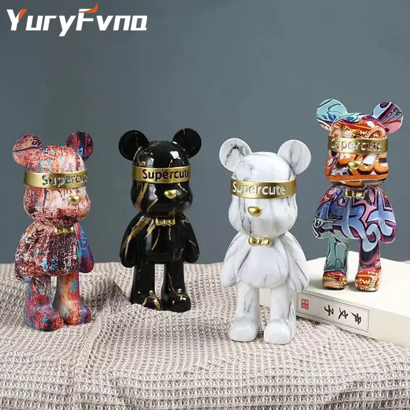 Graffiti Bear Resin Figurine