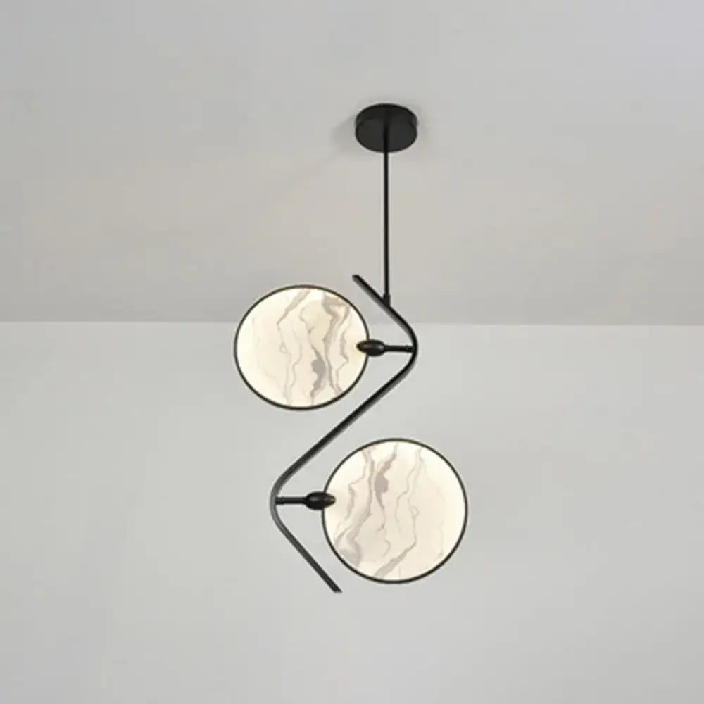 Black Marble Island Pendant