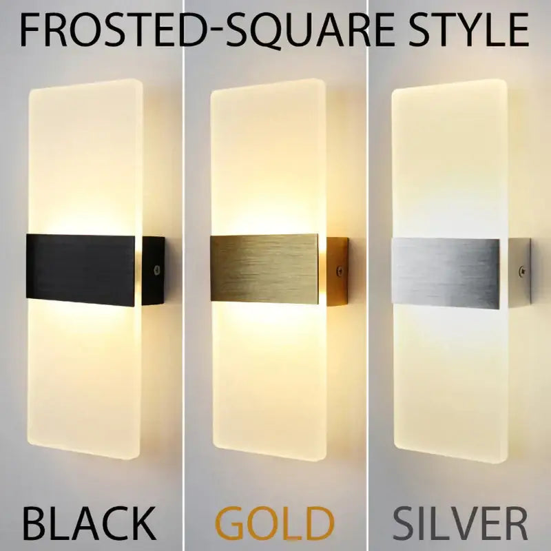 Black Acrylic Wall Sconce with Touch Sensor