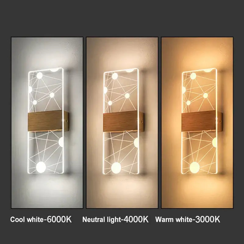 Black Acrylic Wall Sconce with Touch Sensor