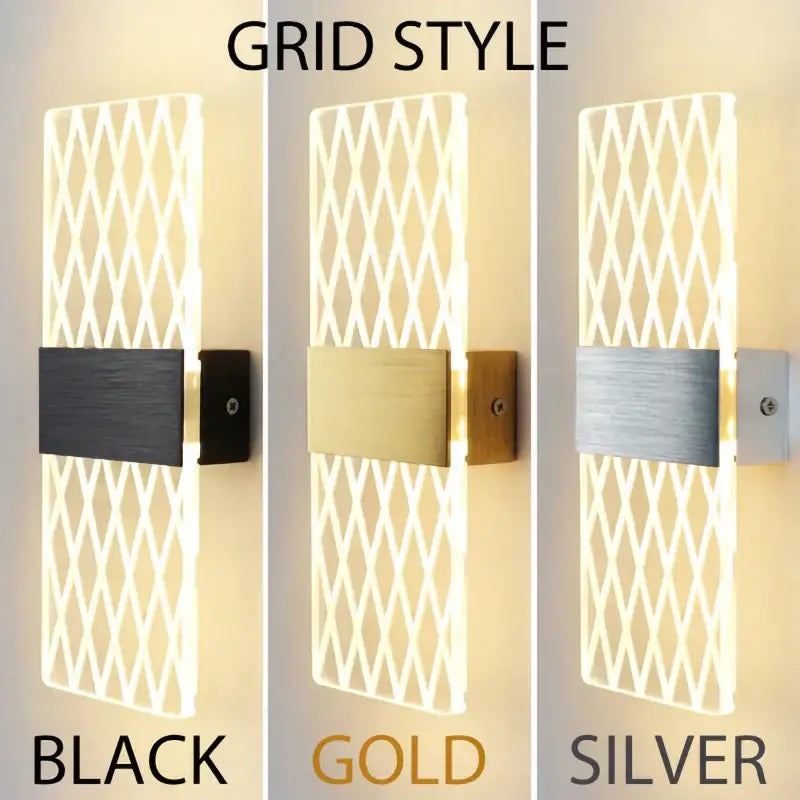 Black Acrylic Wall Sconce with Touch Sensor