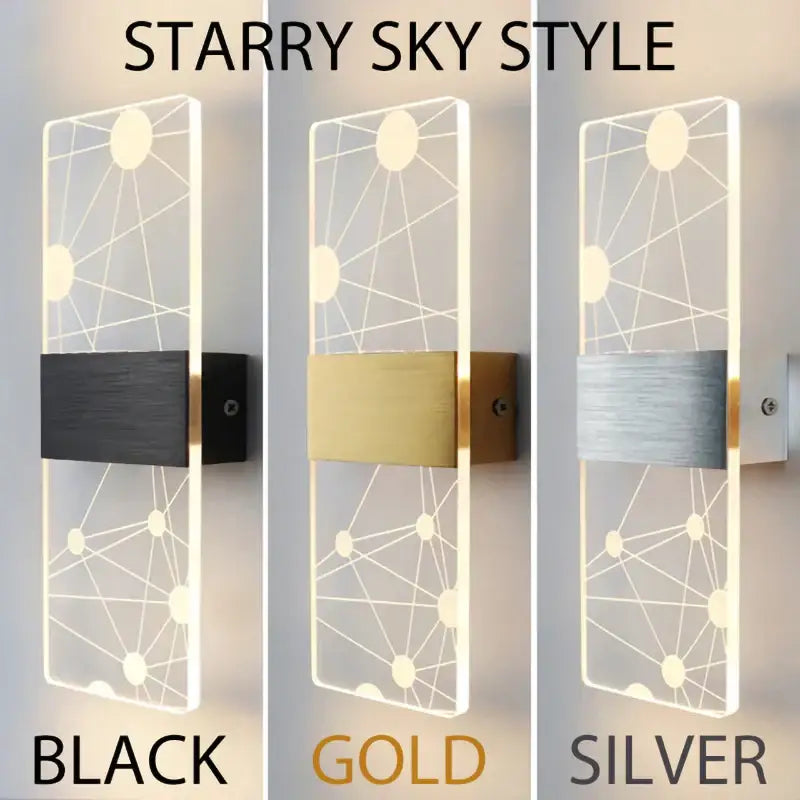 Black Acrylic Wall Sconce with Touch Sensor
