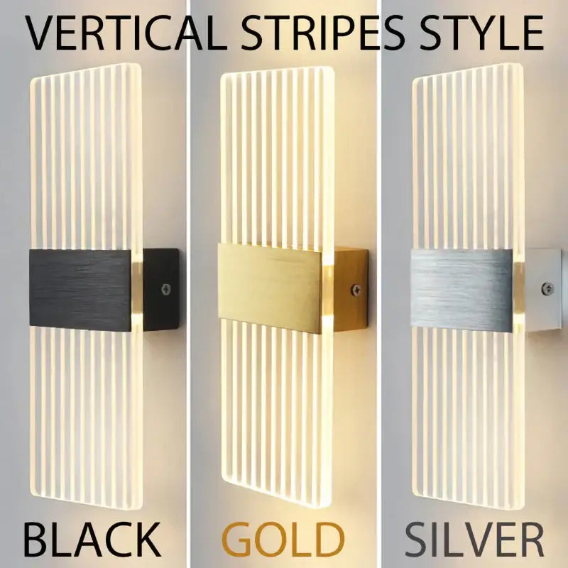 Black Acrylic Wall Sconce with Touch Sensor