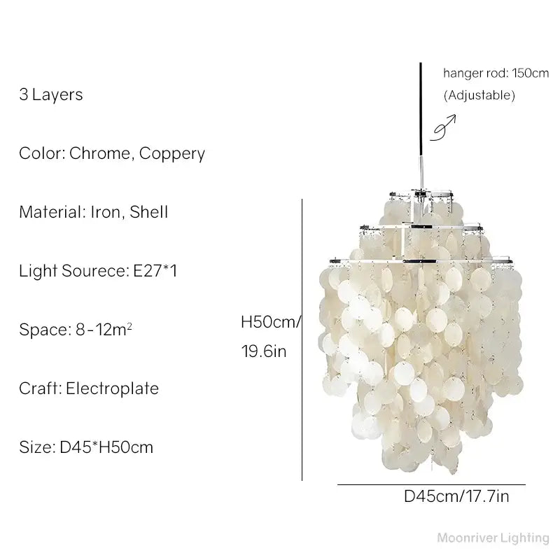 Shell Chandelier Pendant Light