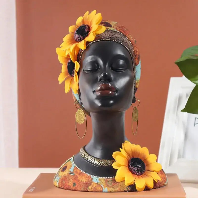 Black Yellow Figurine Decor