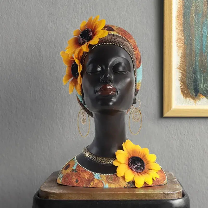 Black Yellow Figurine Decor