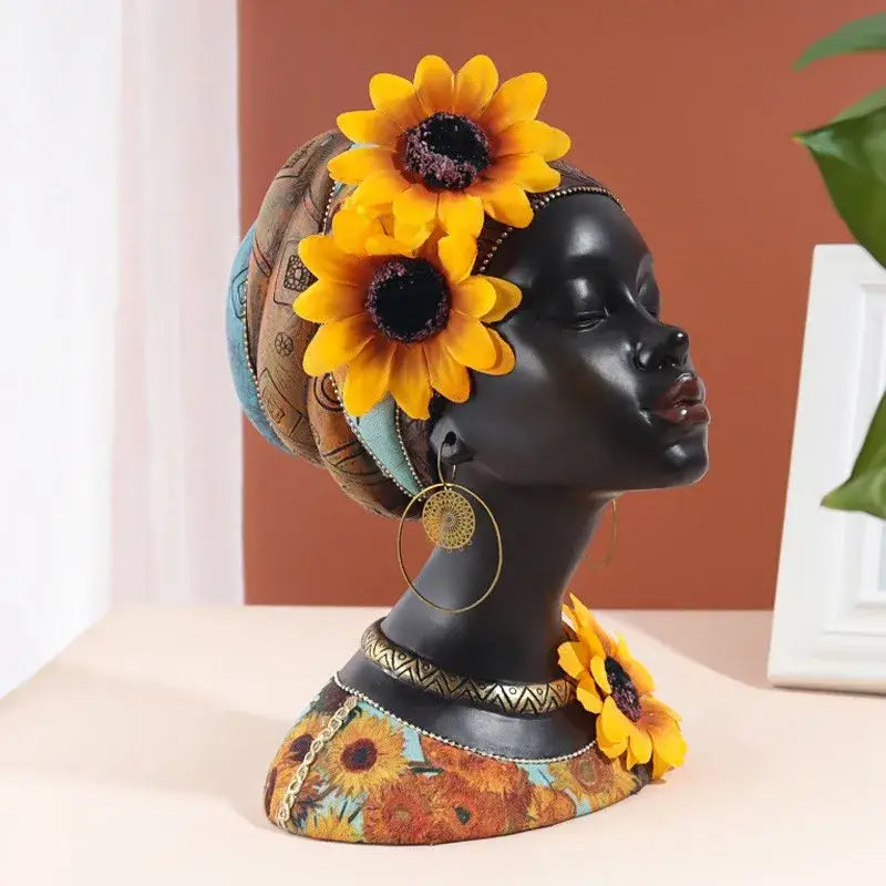 Black Yellow Figurine Decor