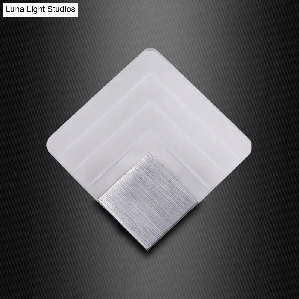 Silver Black Square Sconce